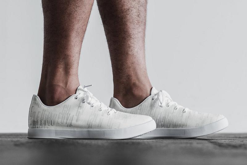 Nobull Davidsdottir Canvas Men's Trainers White | USA D1311F